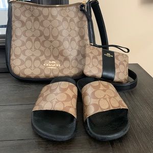 Traditional *Authentic* Coach purse w/ brown CC’s
